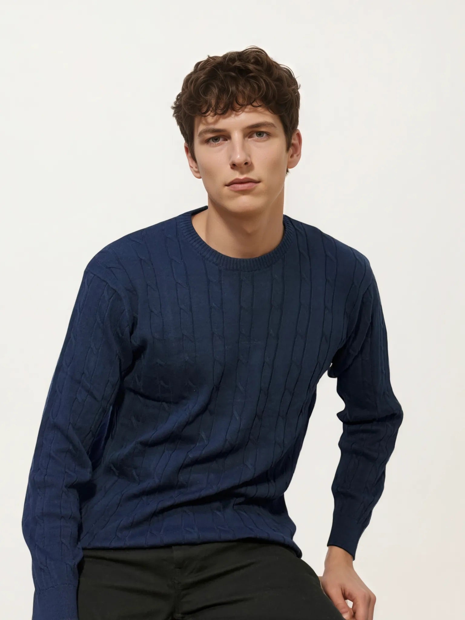 Knitted Blue T-Shirt