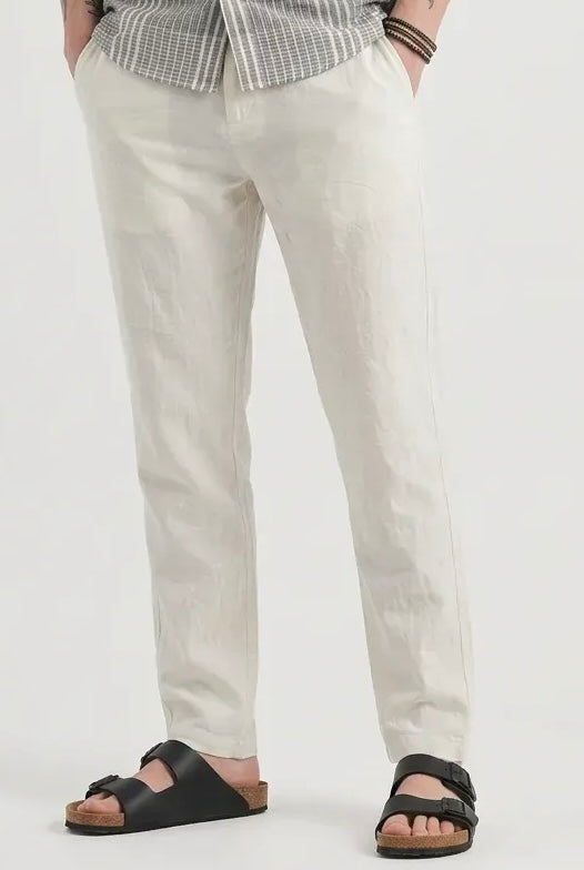 White Linen Trousers