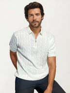 White Old-Money Zipper T-Shirt