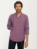 Purple Blended Linen Full-Hand Shirt
