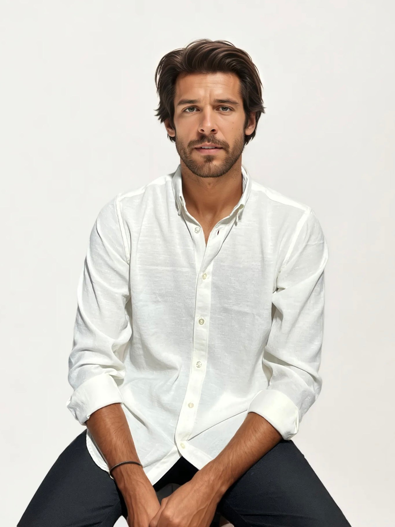 White Linen Full-Hand Shirt