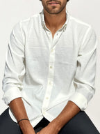 White Linen Full-Hand Shirt
