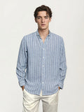 Blue Striped Full-Hand Shirt
