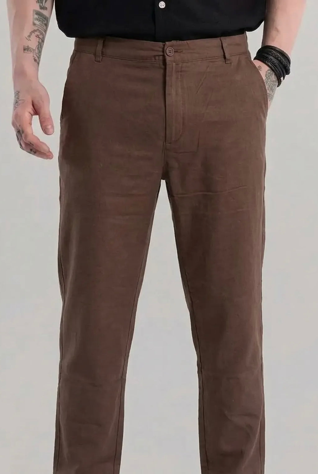 Brown Linen Trousers