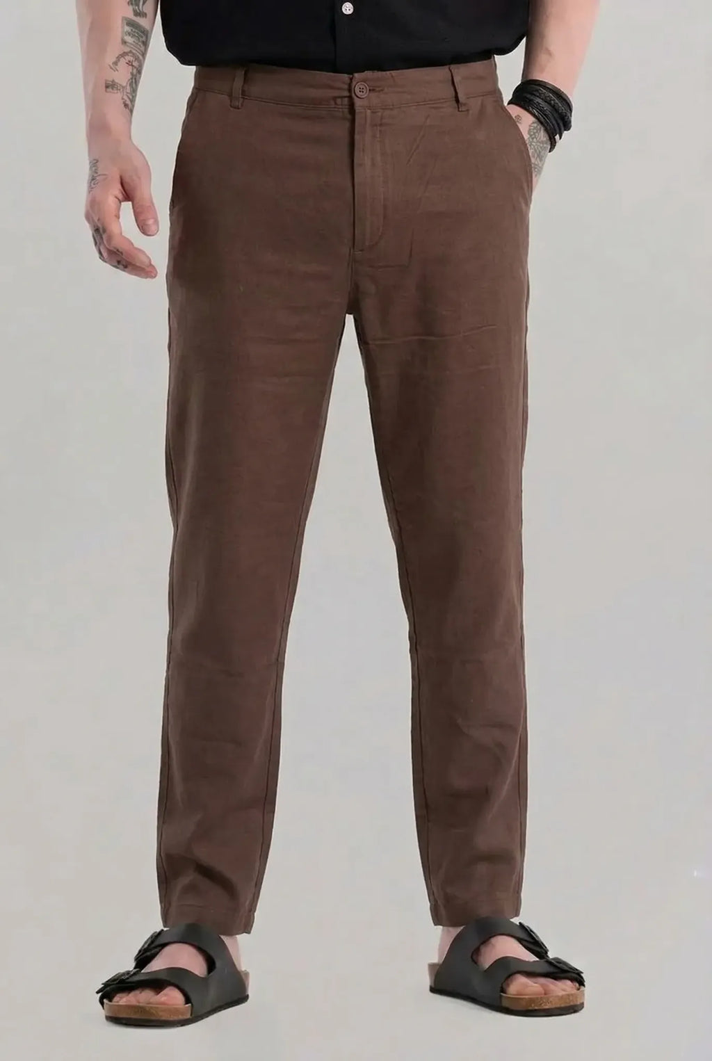 Brown Linen Trousers