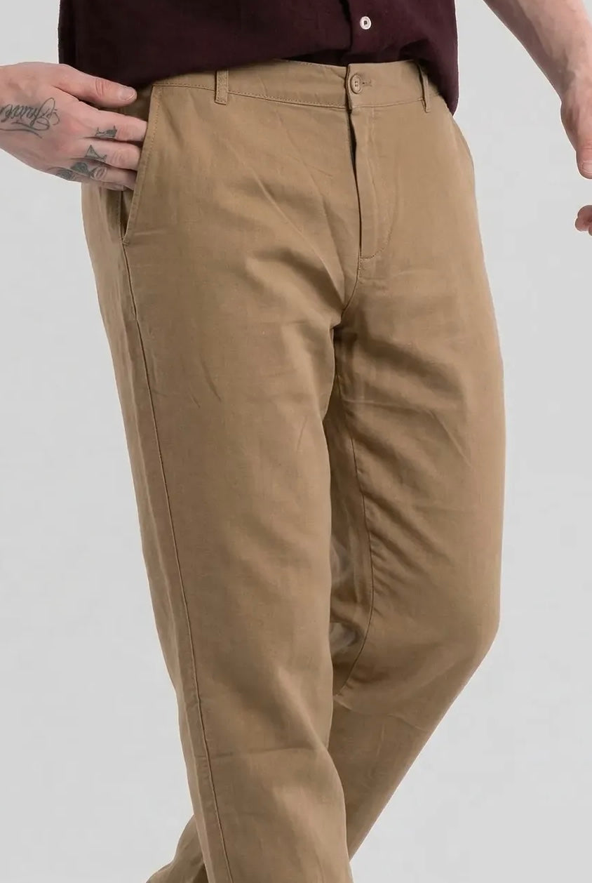 Light-Brown Linen Trousers