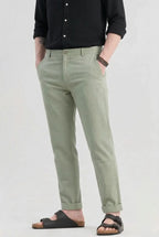 Light Olive Green Linen Trousers