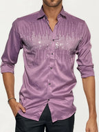 Pink Stone-Work Party Wear Shirt