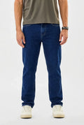 Dark Blue Straight Fit Denim Jean