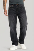 Black straight fit jeans