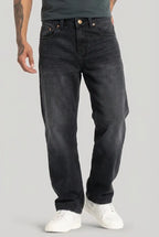 Black straight fit jeans