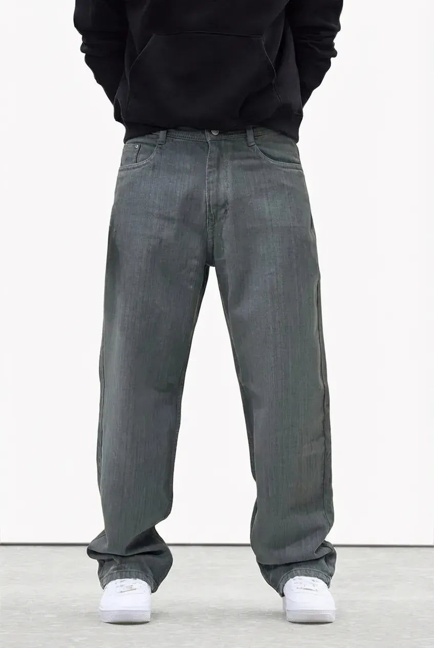 Grey Baggy Denim Jeans