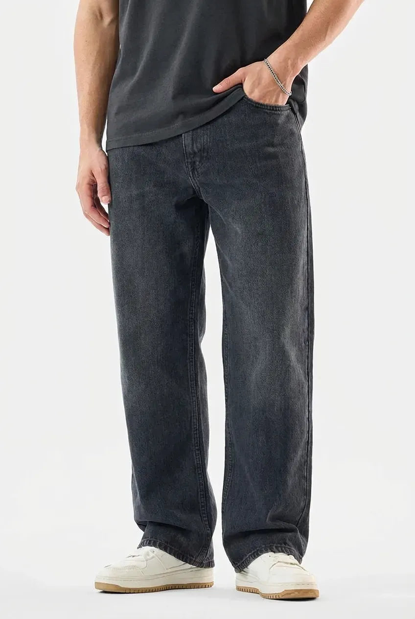 Dark Grey Baggy Denim Jeans