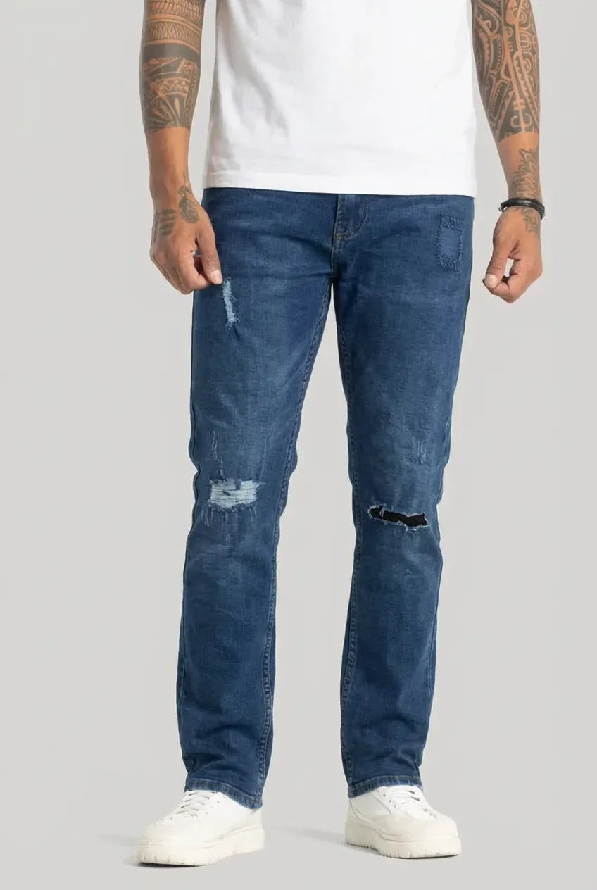 Dark Blue Distressed