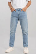 Blue straight fit jeans