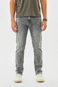 Gray straight fit jeans