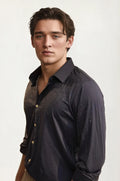 Black Stone-Work Party Wear Shirt