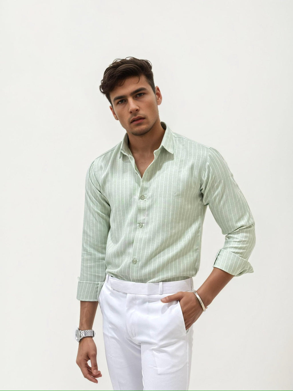Lime Green Slim Fit Shirt