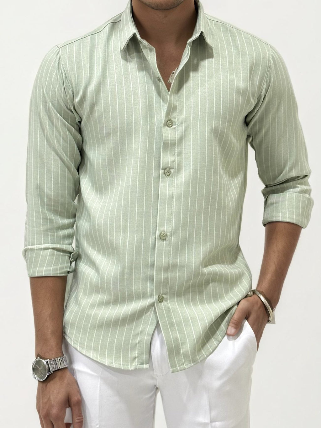 Lime Green Slim Fit Shirt
