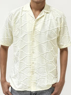 Semi Self Texture Half Hand Shirt
