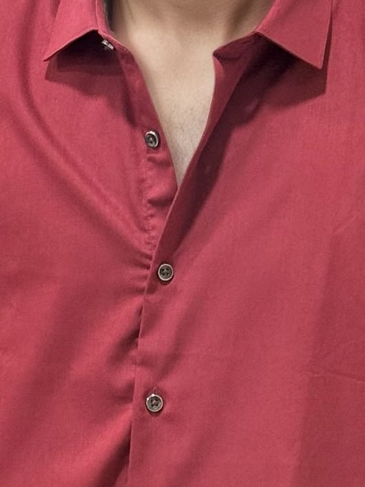Maroon Slim Fit Plain Shirt