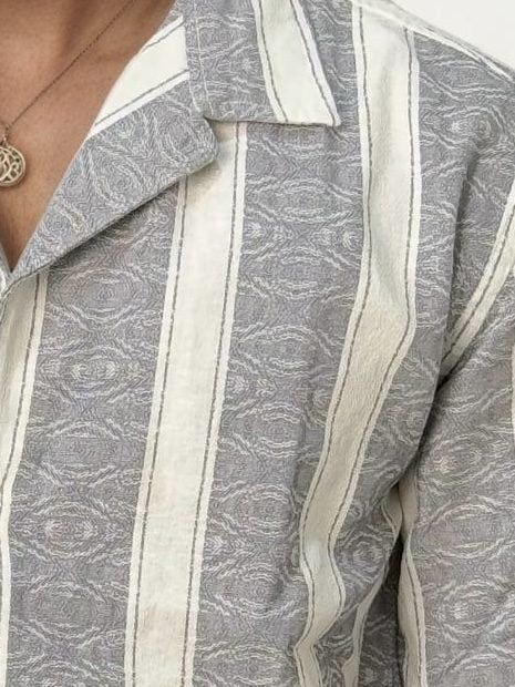 Grey Half Hand Shirt