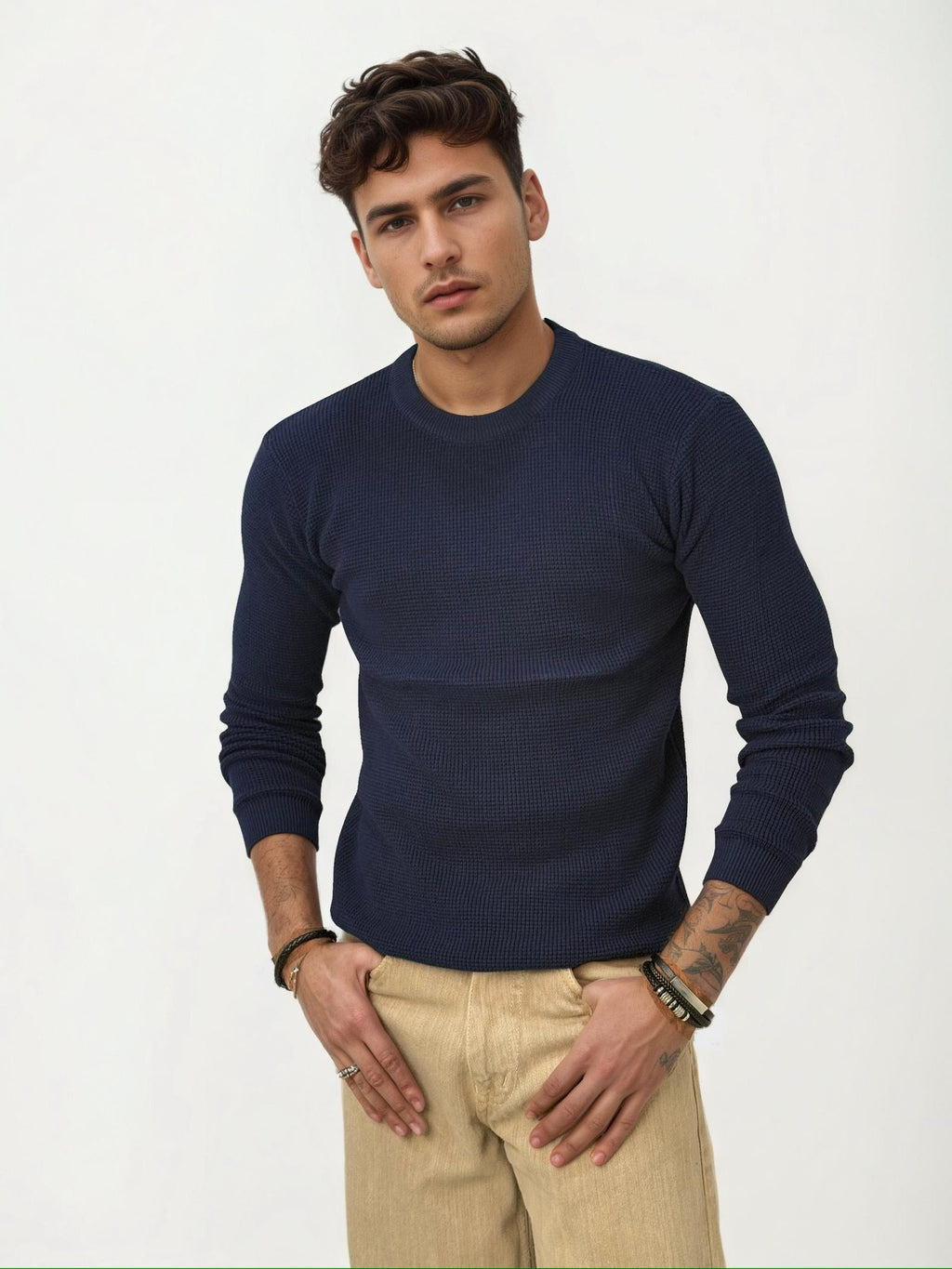 Blue Netted Sweatshirt