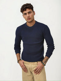 Blue Netted Sweatshirt