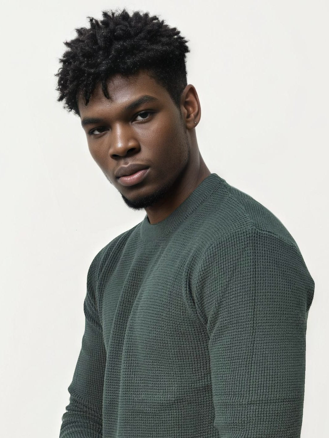 Green Netted Sweatshirt