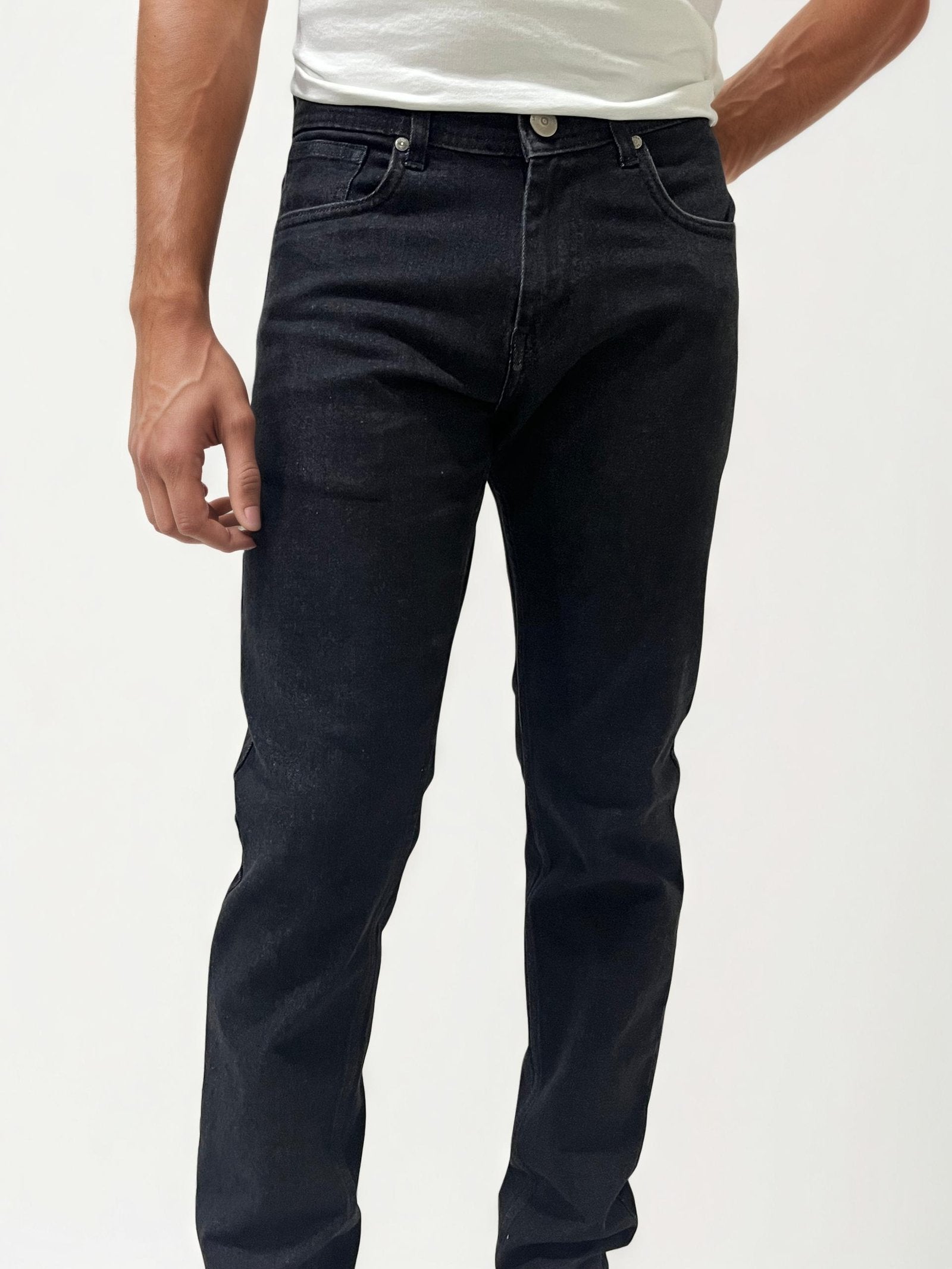 Black straight fit jeans