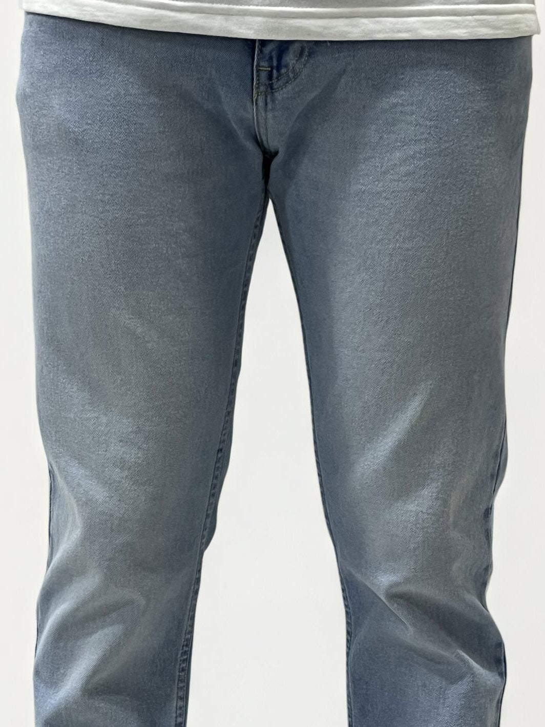 Blue straight fit jeans