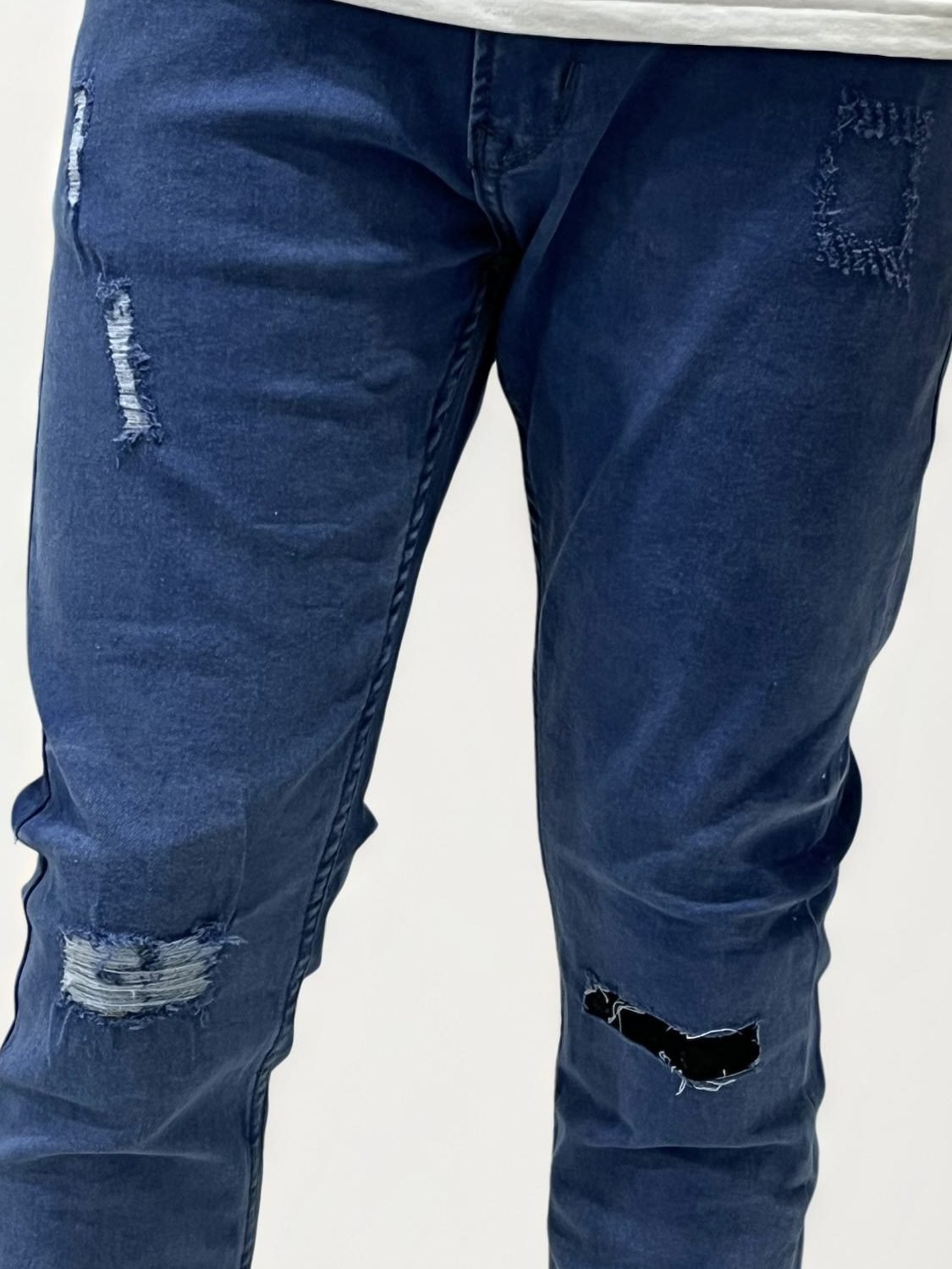 Dark Blue Distressed