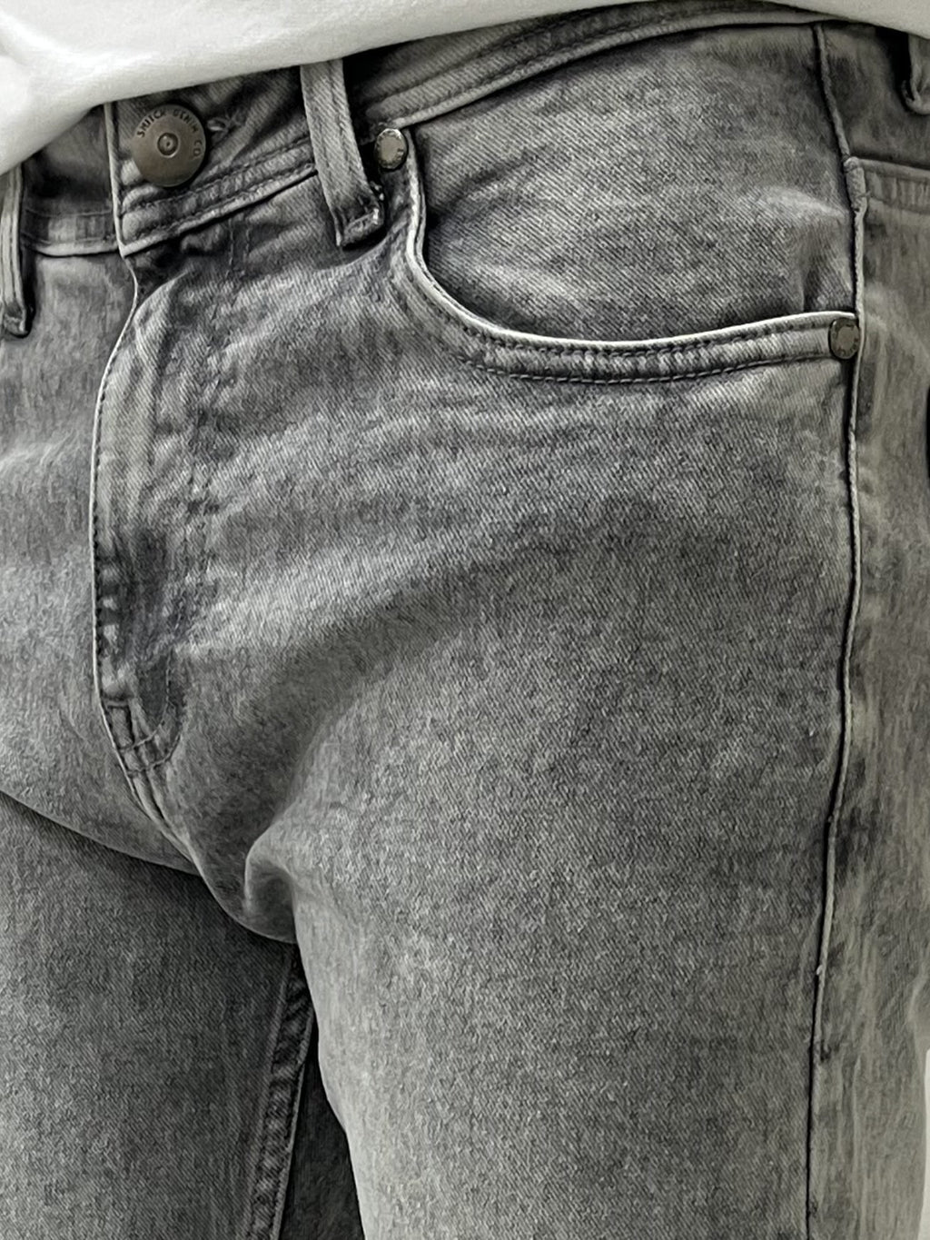 Gray straight fit jeans