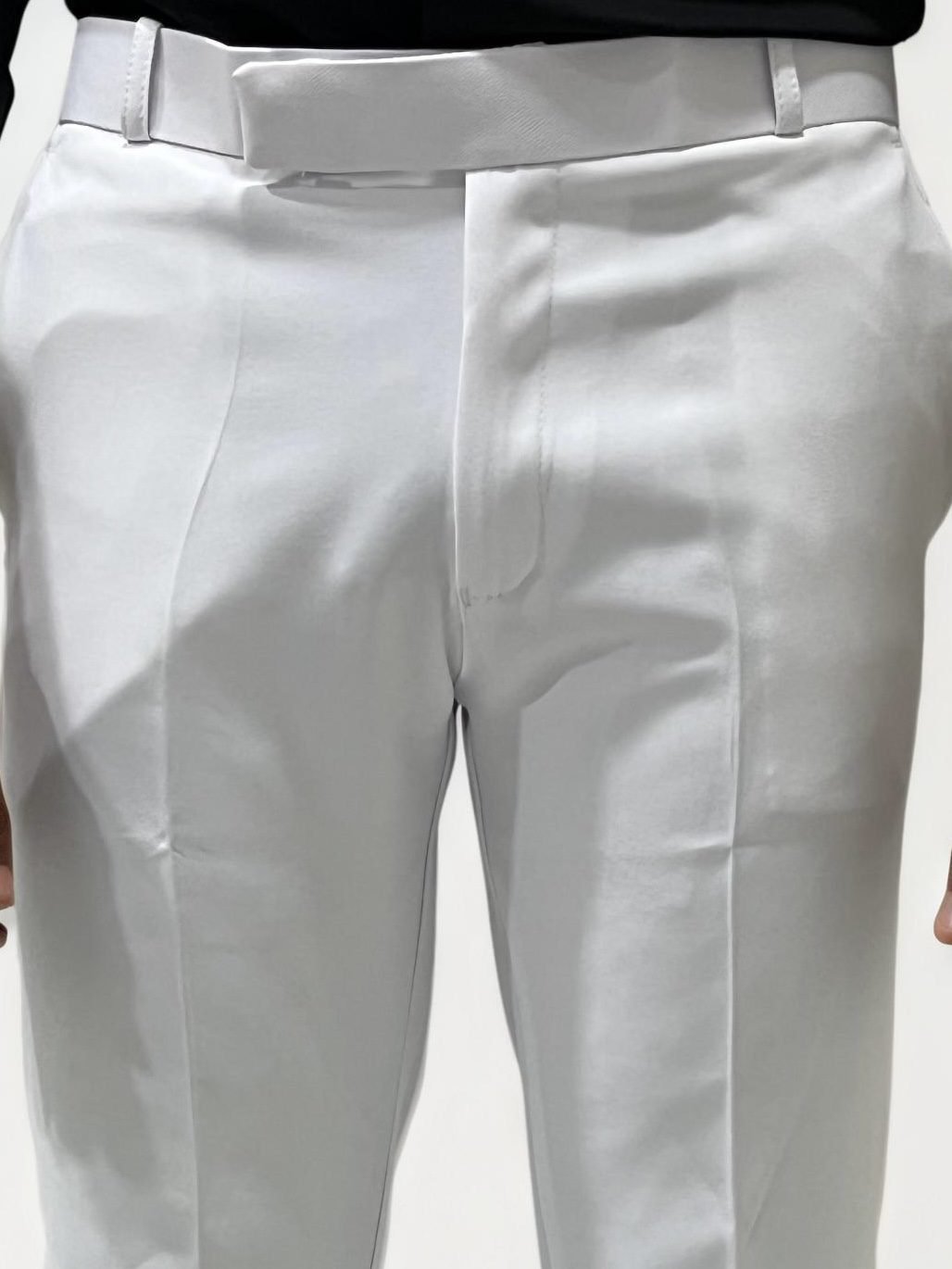 Sleek White Formal Trousers