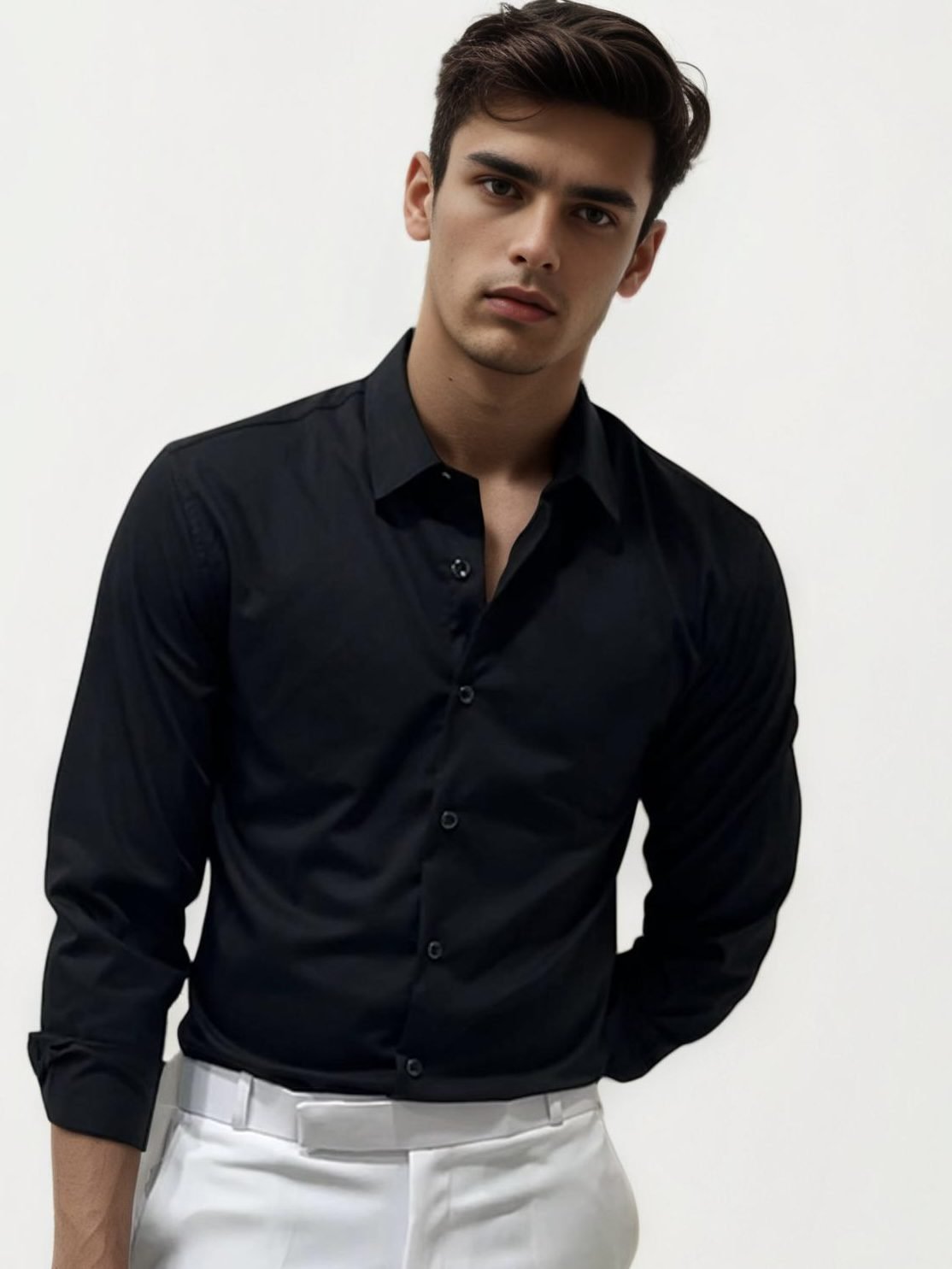 Sleek White Formal Trousers