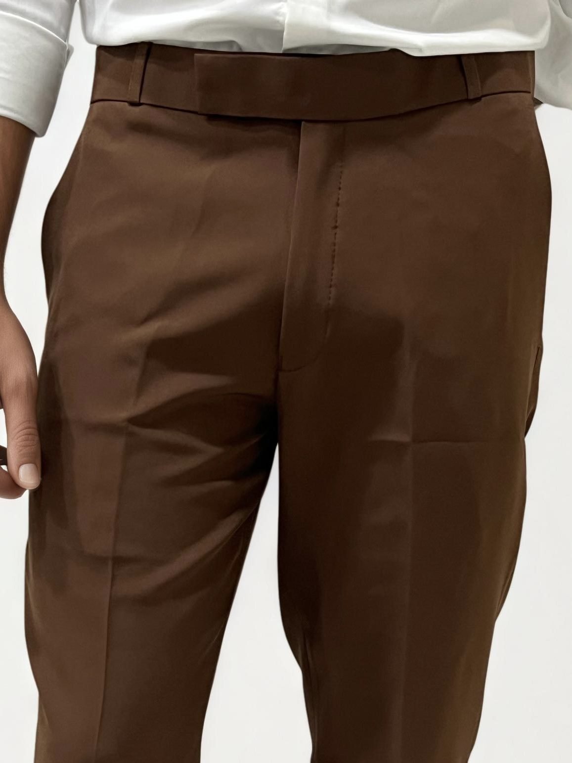Rich Brown Formal Trousers