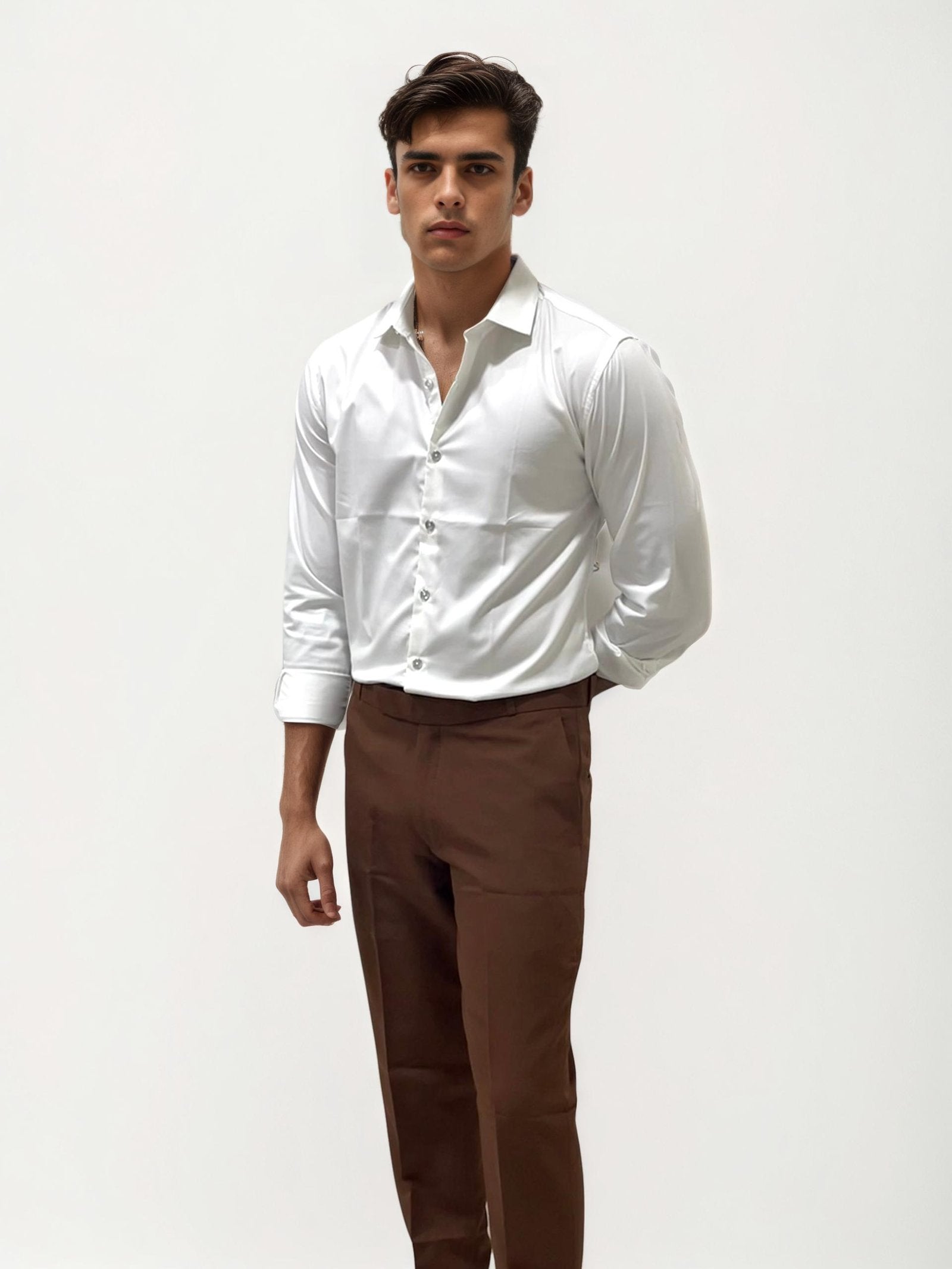 Rich Brown Formal Trousers