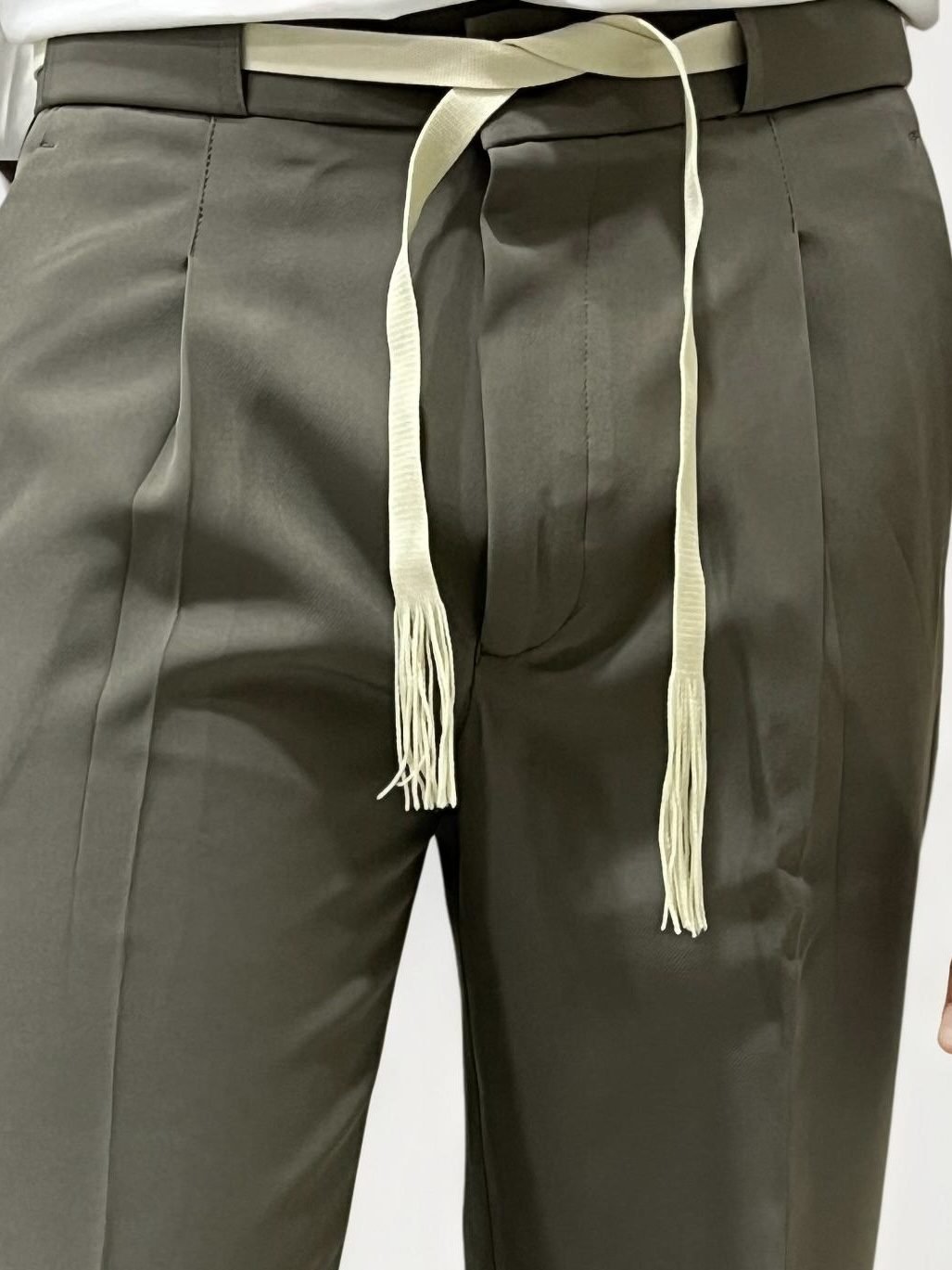 Olive Green Tailored Trousers