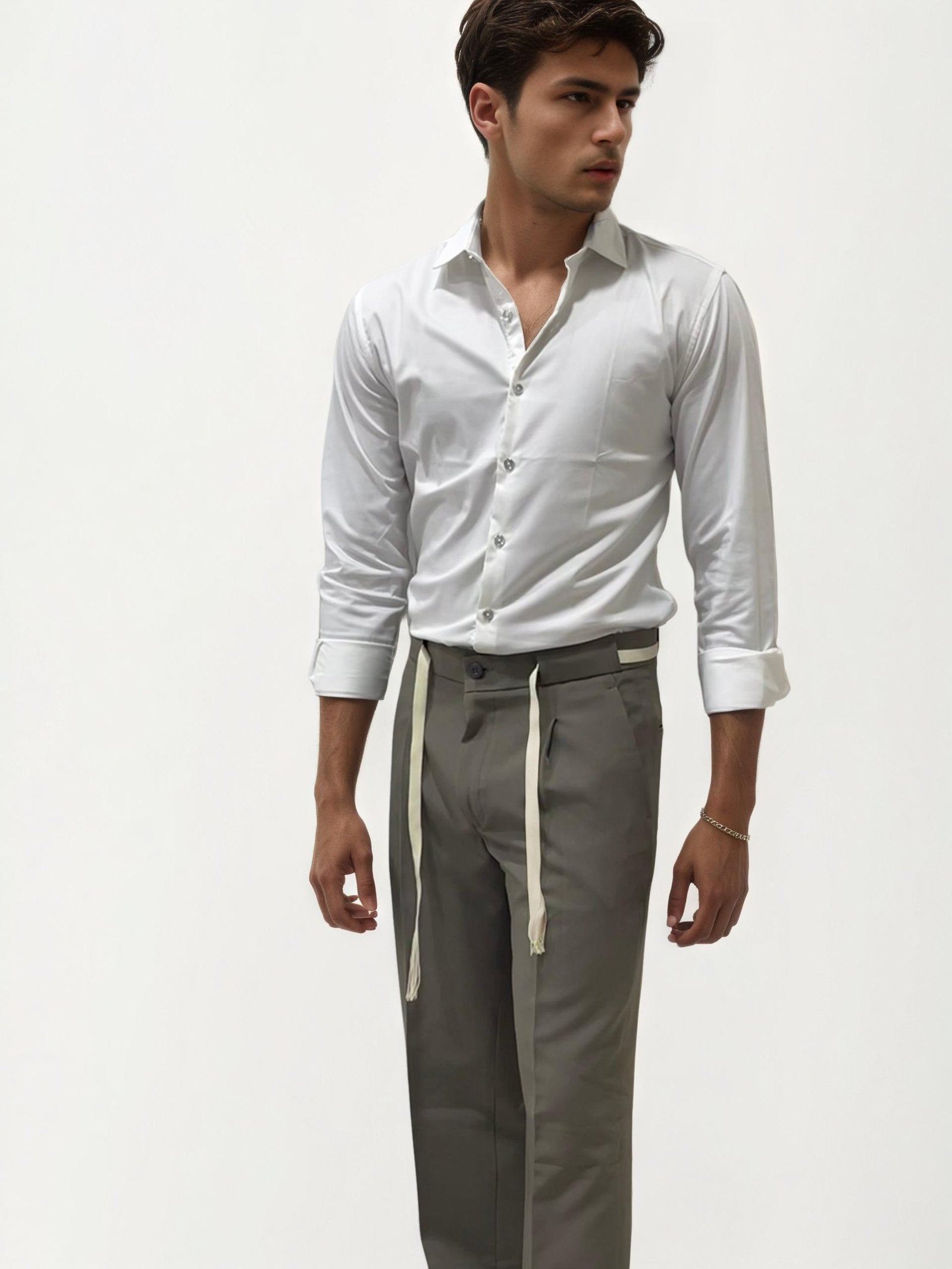 Olive Green Tailored Trousers