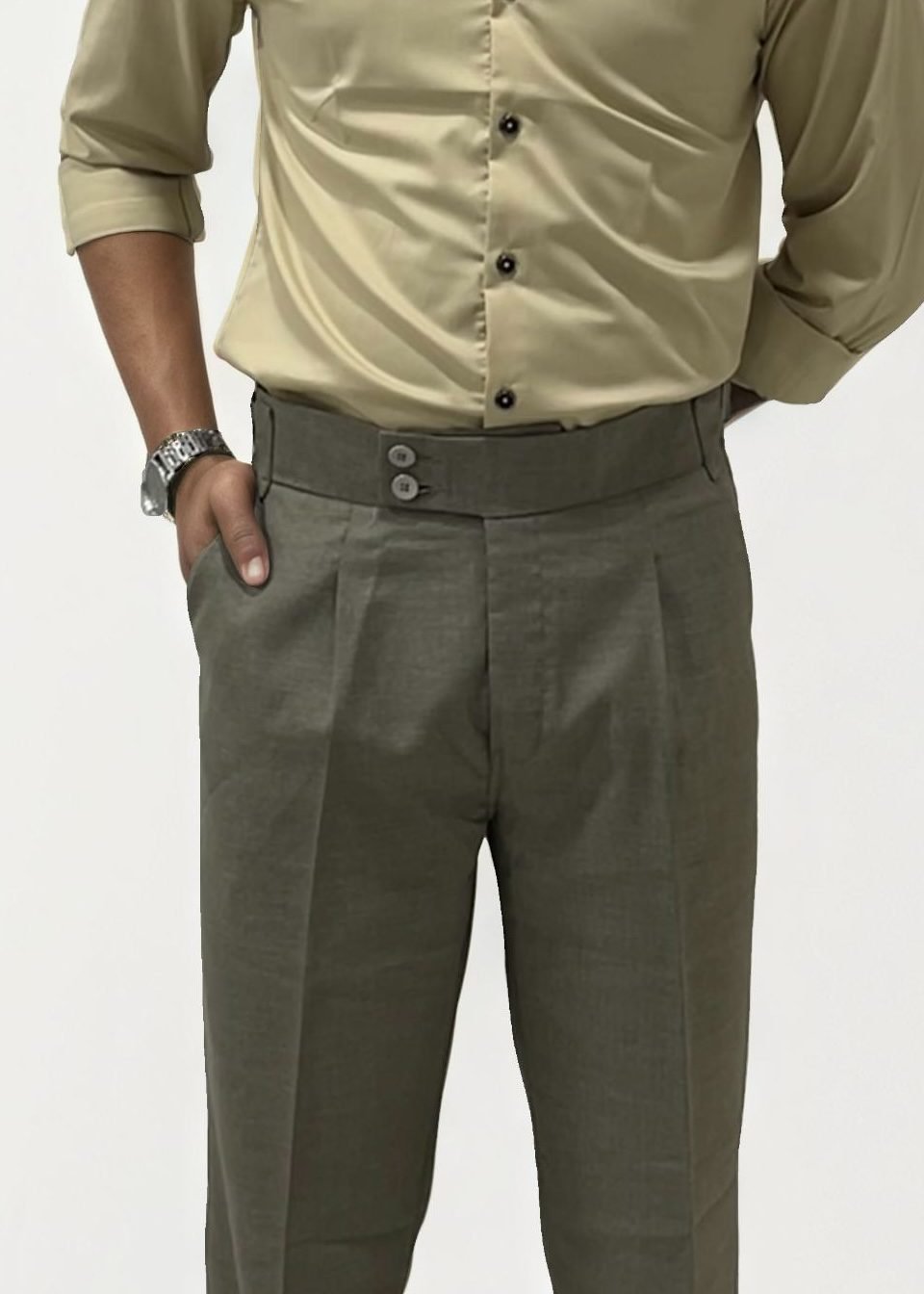 Olive Green Gurkha Trousers