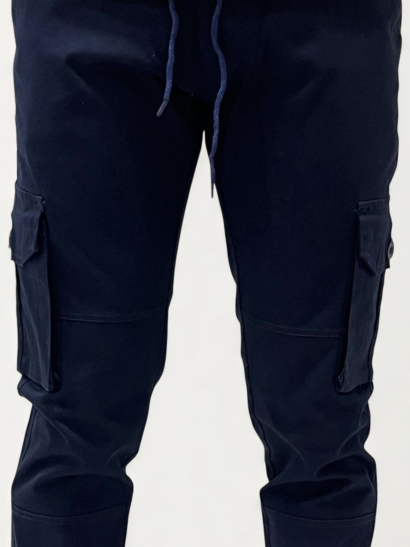 Navy Blue Cargo Joggers