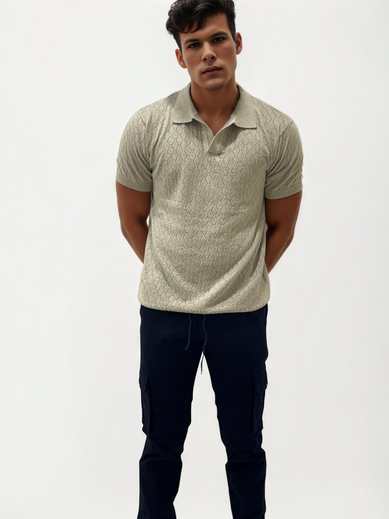 Navy Blue Cargo Joggers