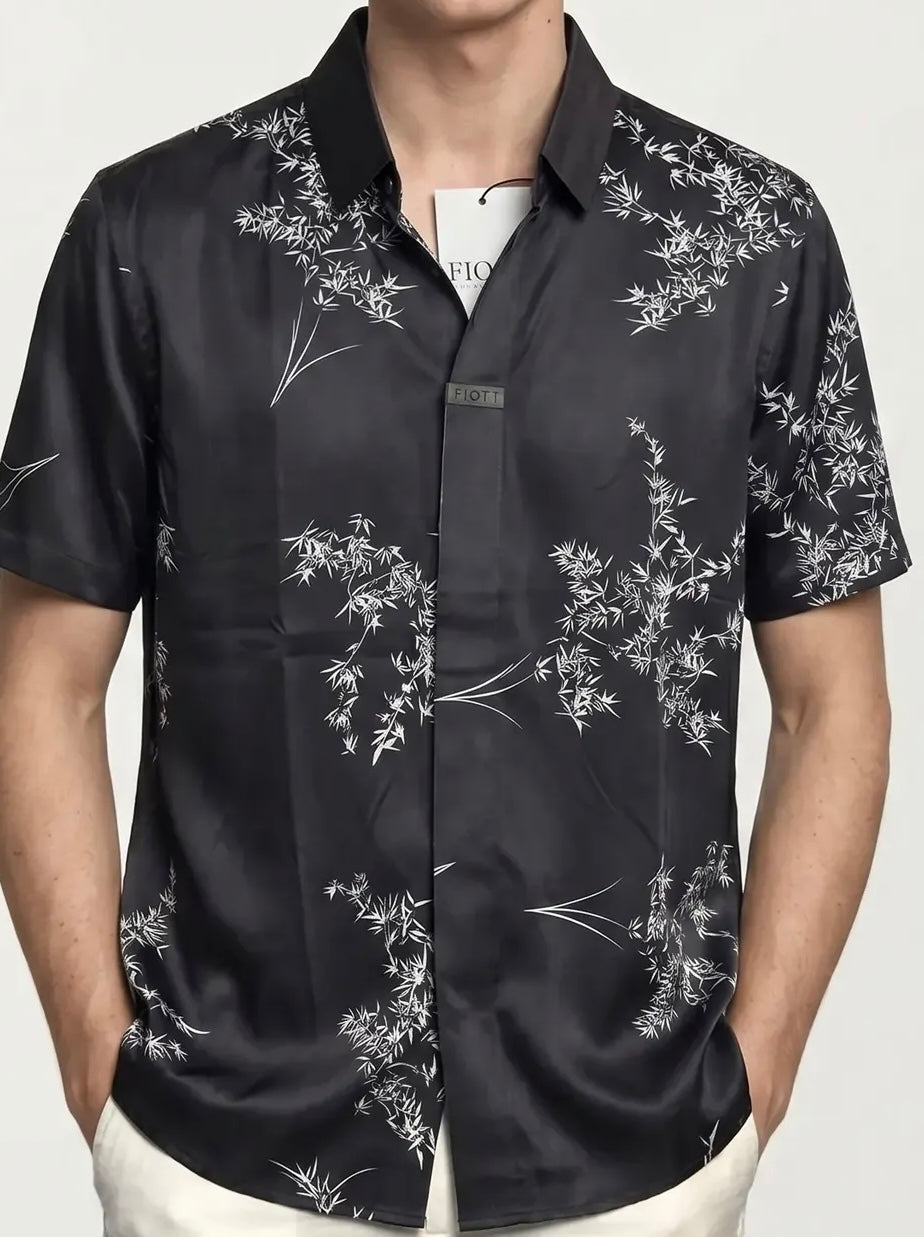 Black Stitchless imported Half-Hand Shirt