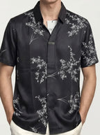 Black Stitchless imported Half-Hand Shirt