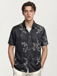 Black Stitchless imported Half-Hand Shirt