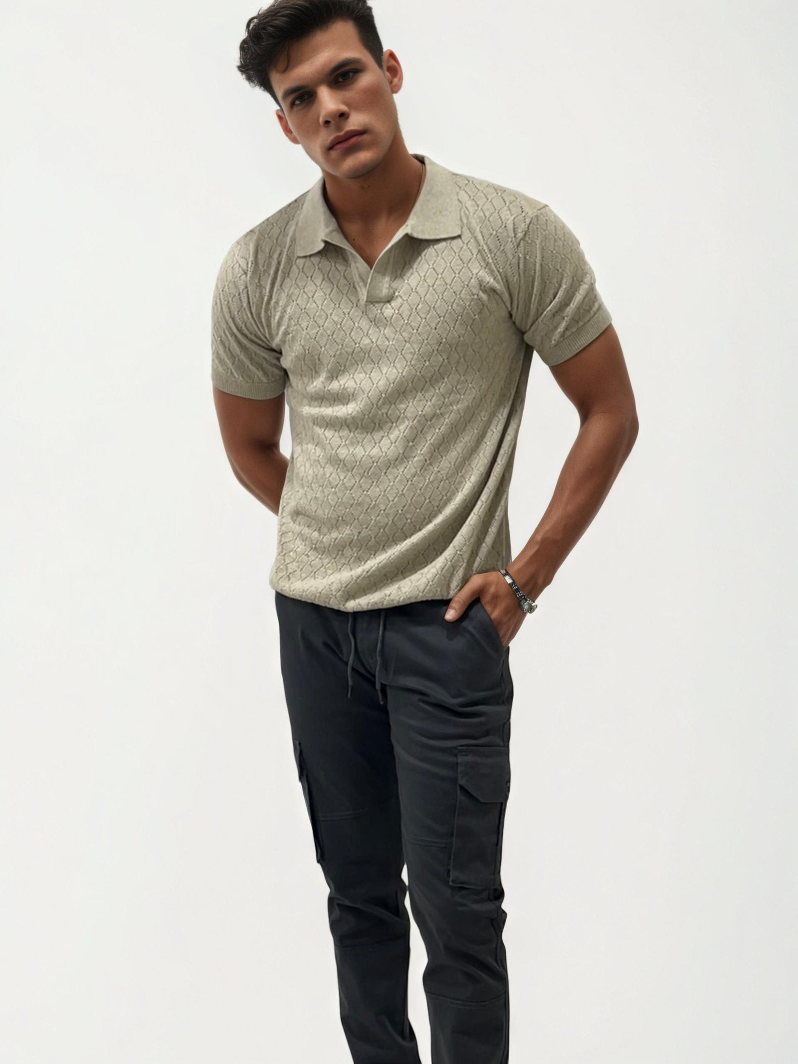 Grey Cargo Joggers