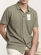 Mint Green Stitchless Half-Hand Shirt