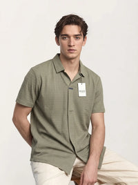 Mint Green Stitchless Half-Hand Shirt