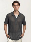 Black Stitchless imported Half-Hand Shirt