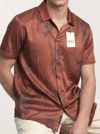 Red Stitchless imported Half-Hand Shirt